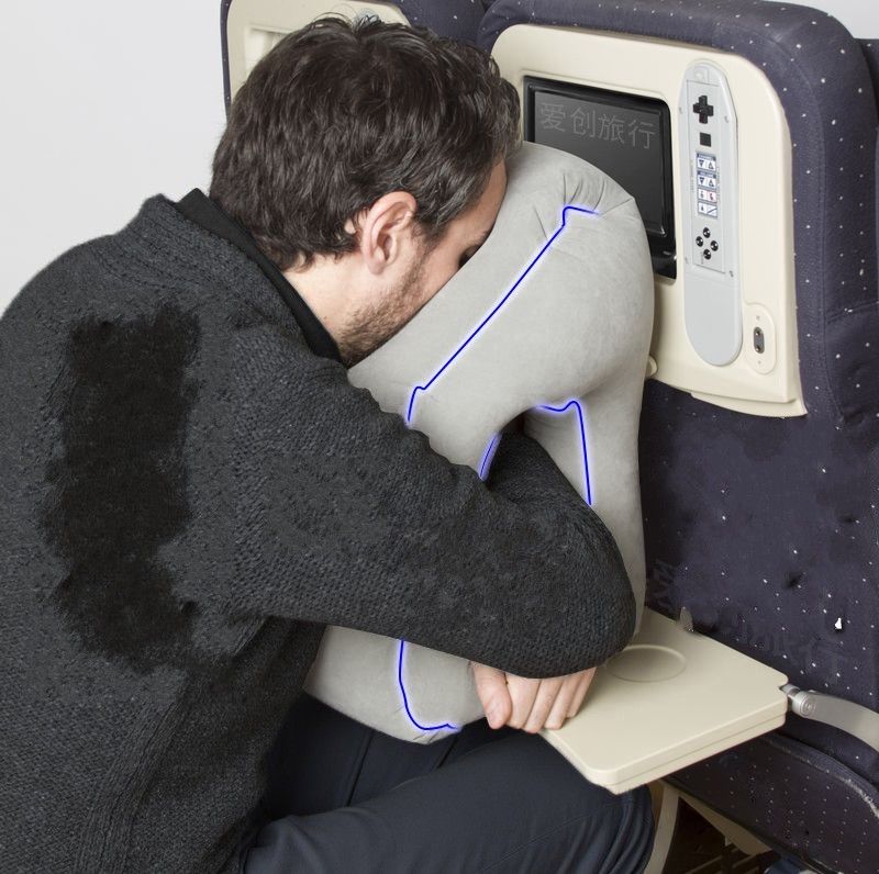 2017 New Smart Travel Pillow Concave Shape Tray Table ...