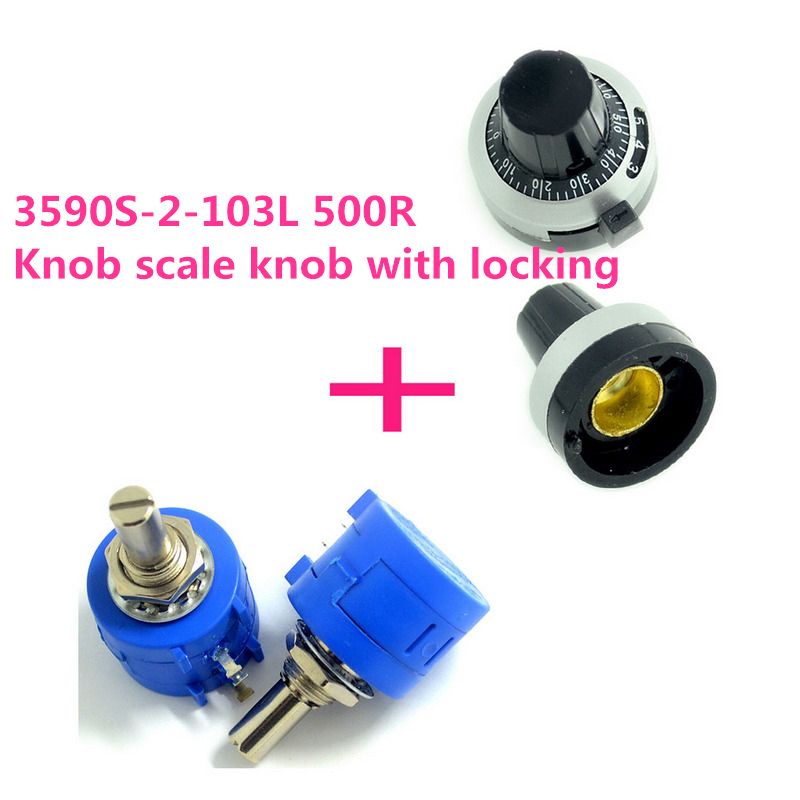 2017 Wholesale 3590s Precision Multi Turn Potentiometer 500r + Knob