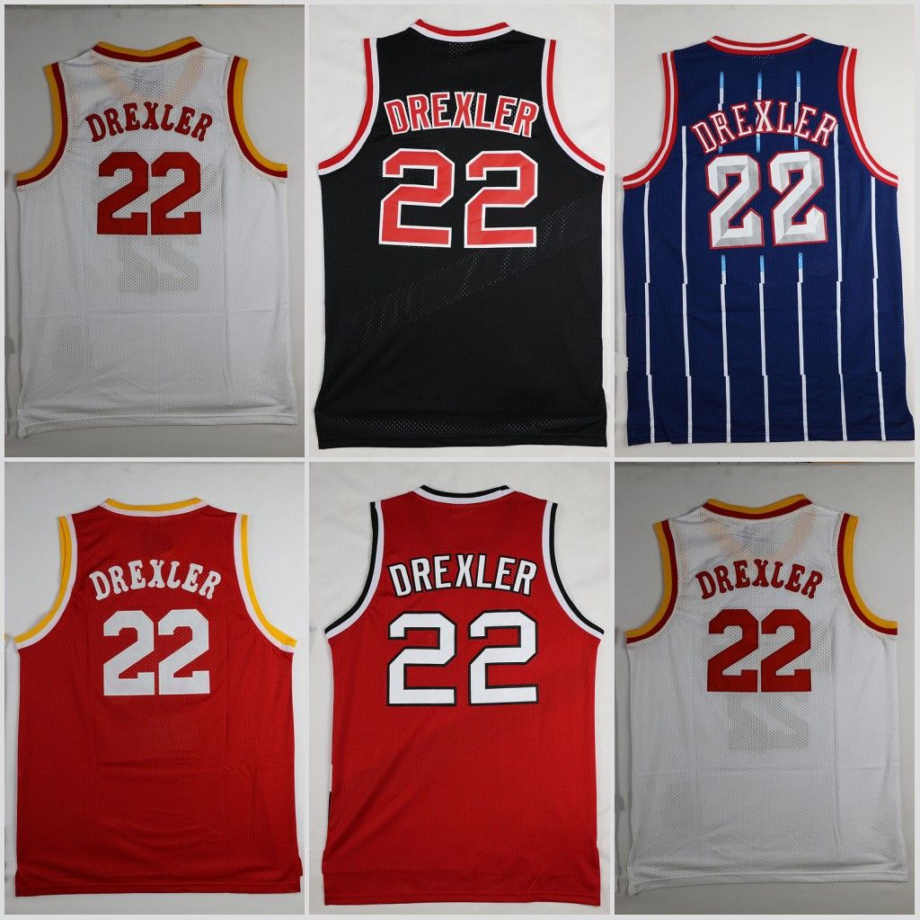 2017 Throwback Clyde Drexler Basketball Jerseys The Glide 22 Clyde