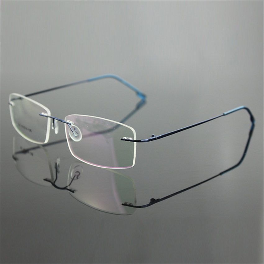 2017 Wholesale Classic Mens Pure Titanium Rimless Glasses ...