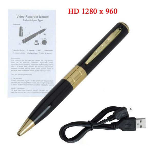Hd Mini Spy Pen Camera Video Hidden Pen Camera With 1280*960 Camcorder