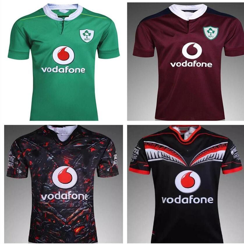 2017 16/17 Ireland Rugby Jerseys Away Black Football Jerseys Rugby Wear