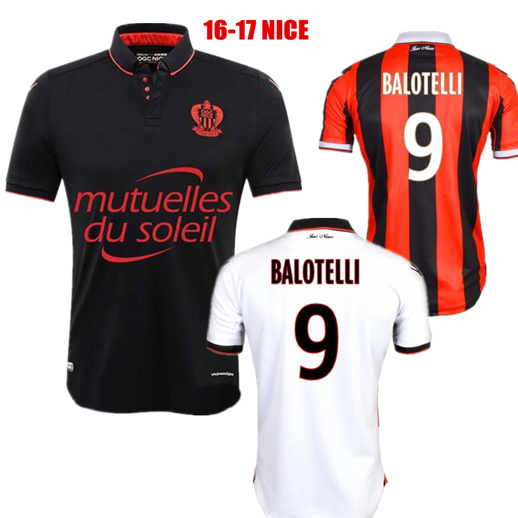 2017 Quality 2016 17 New Ogc Nice Soccer Jersey Balotelli Ocampos Lass