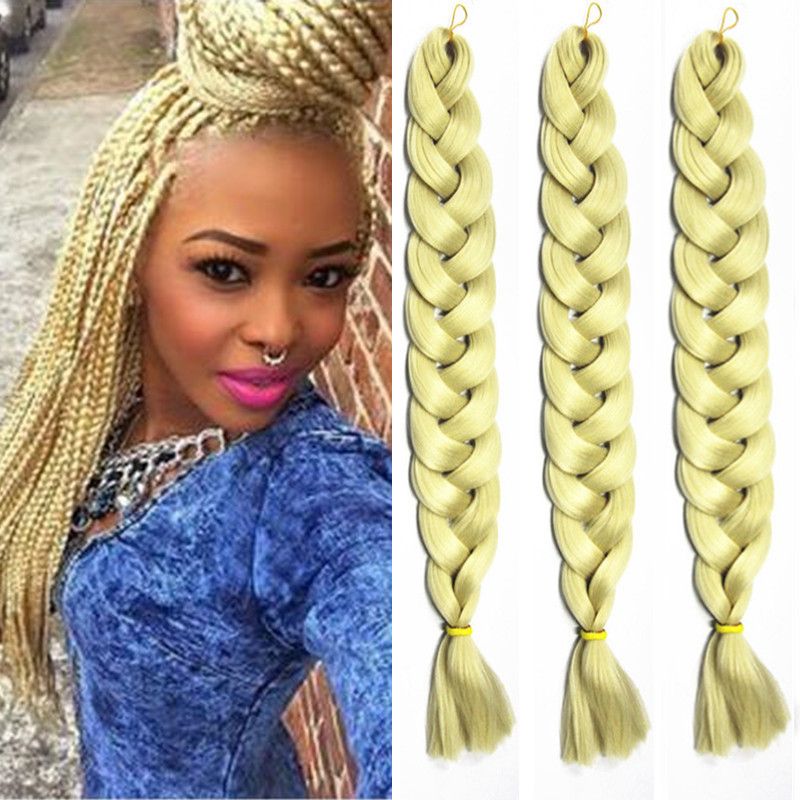 Blonde Kanekalon Synthetic Braiding Hair 41inch 165g Xpression Jumbo Braids Hair Extensions For