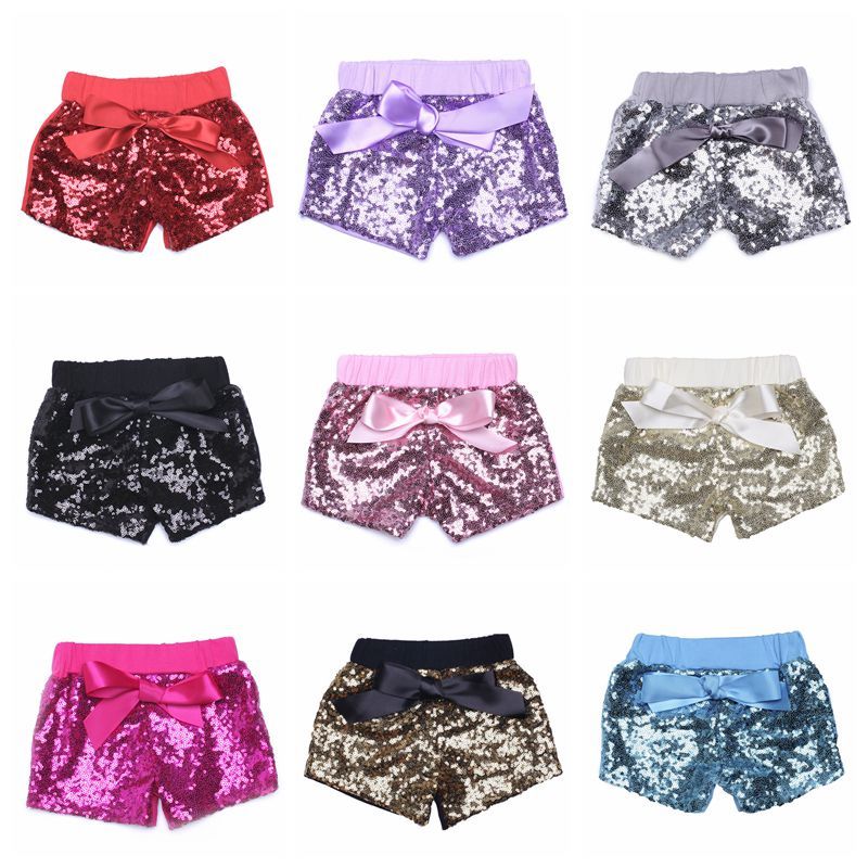 Baby Sequins Shorts Pants Infant Glitter Bling Dance Outfits Summer