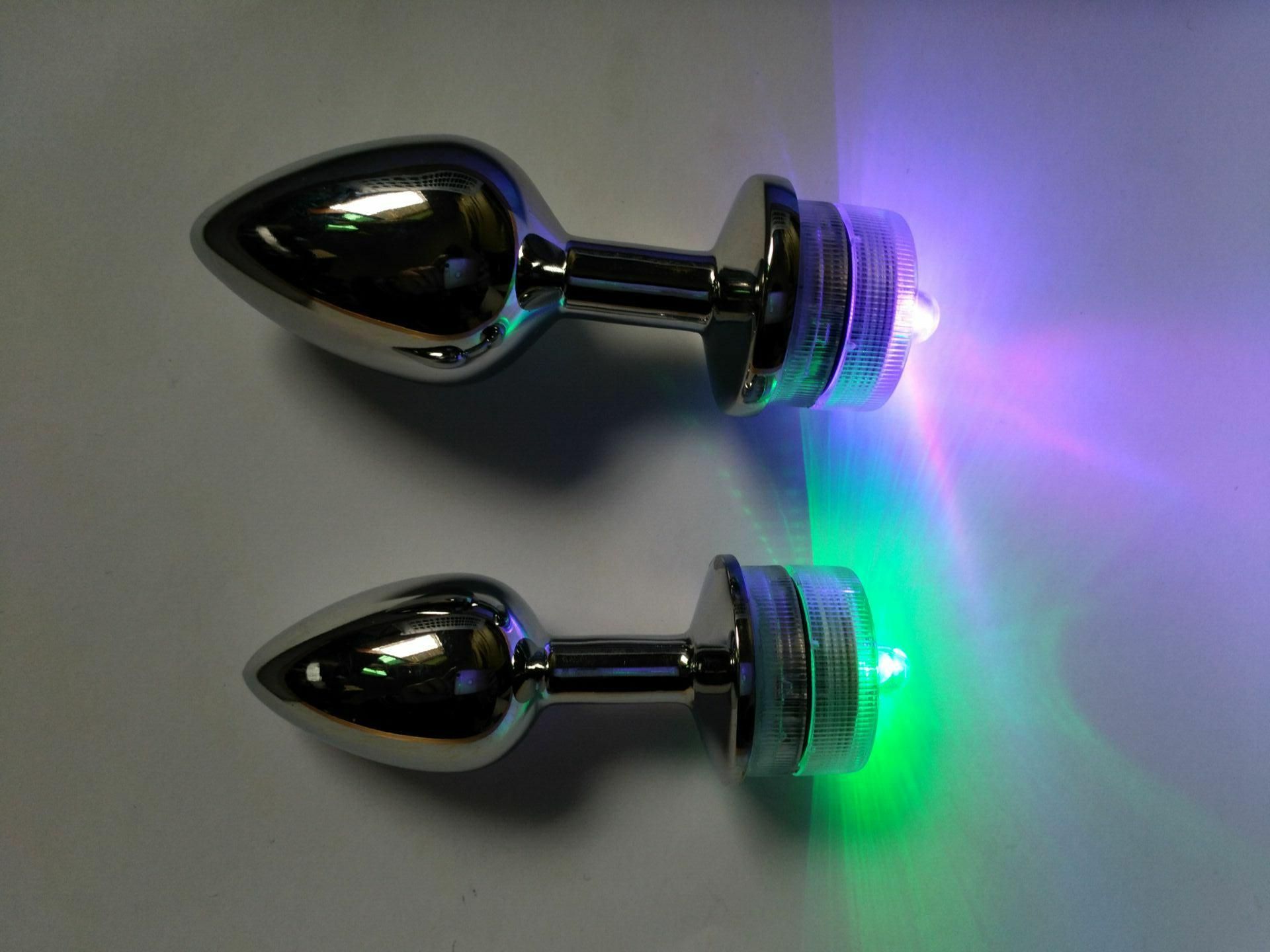 Butt Plugs Anal Sex Toys Massage Plug With Colorful Light Metal Bdsm Dildo Sex Balls Erotic Butt