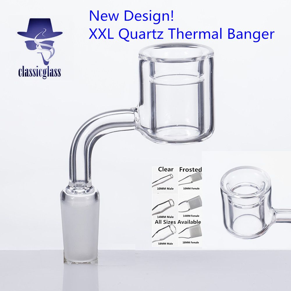 2017 Latest Design Xxl Quartz Thermal Banger 10mm 14mm 18mm Double Tube