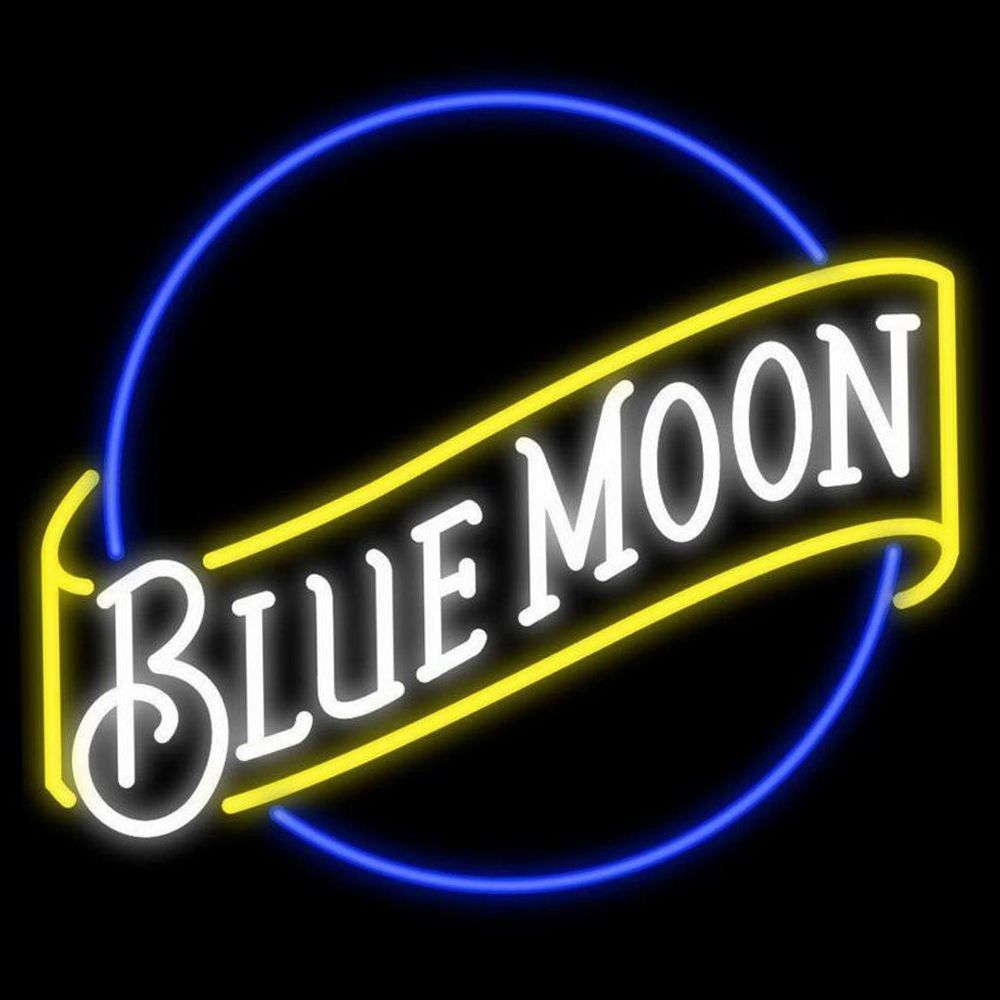 2018 New Handcraft Blue Moon Real Glass Tubes Beer Bar Pub