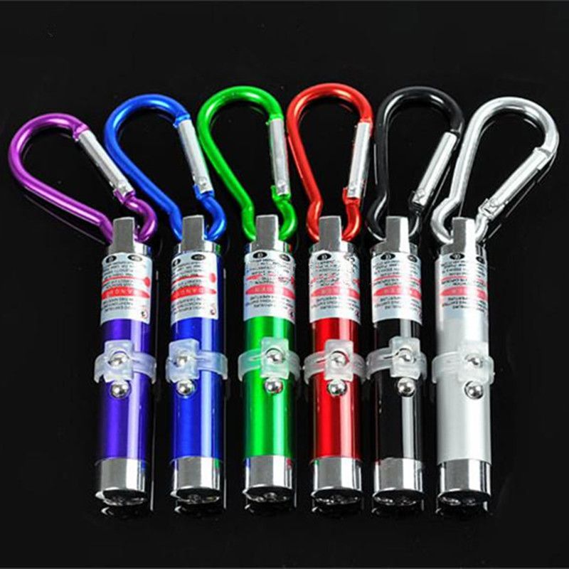 Best Mini 3 In1 Led Laser Light Pointer Key Chain Flashlights Mini