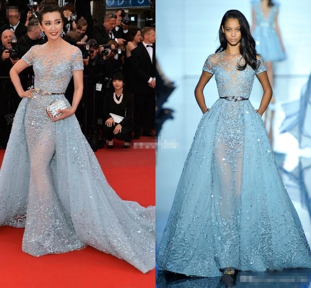 zuhair murad light blue gown
