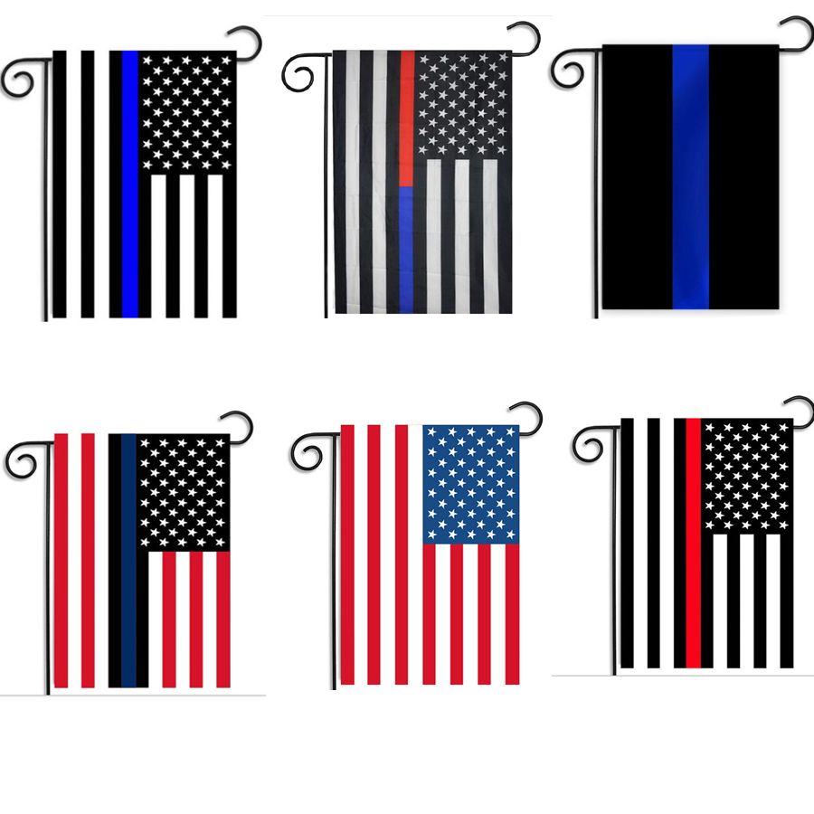 2018 dhl 30 45cm blue line red line usa police flags 12 18 christmas tree shop american flag