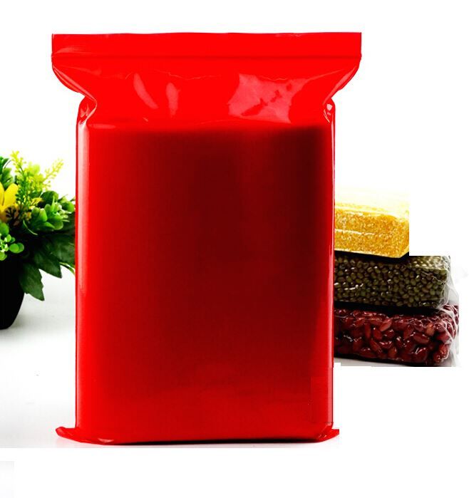 2017 02.22/12*17cm Zip Lock Bags Red Poly Bag Reclosable Plastic Small