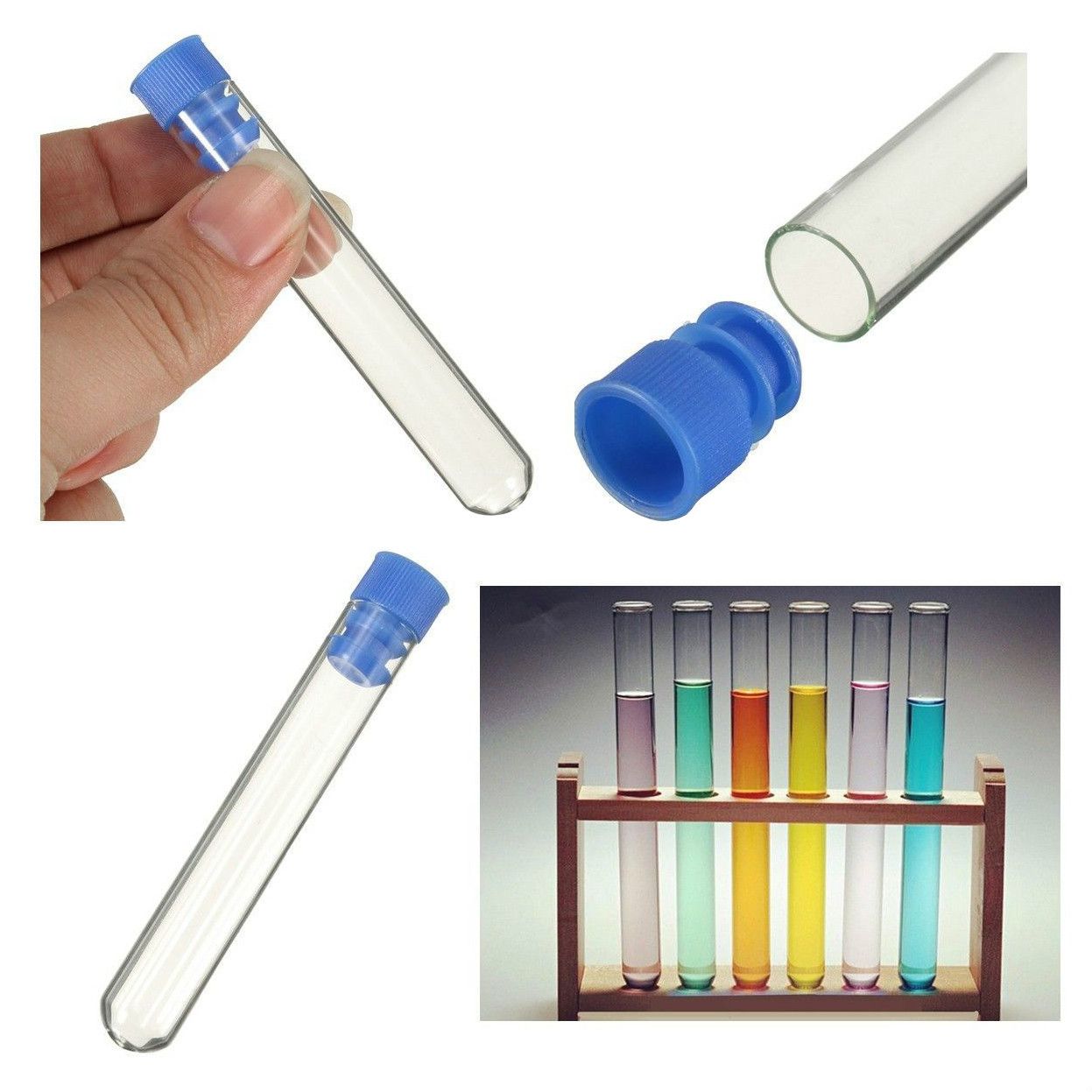 2018 Laboratory Test Tube 12x75 Mm Clear Plastic Test Tubes With Caps