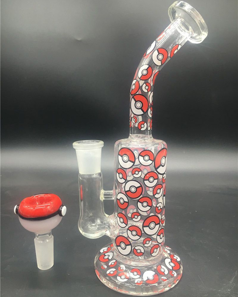 2017 Best Glass Water Pipes Bong Glass With Red Wizard Ball Glass Pipe