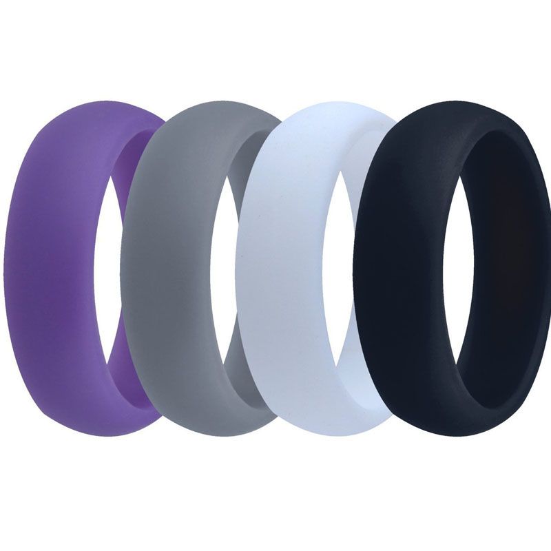 men women silicone wedding ring black grey blue band rubber ring for for sports enthusiast wholesale - Sports Wedding Rings men women silicone wedding ring black grey blue band rubber ring for for sports enthusiast wholesale - Sports Wedding Rings