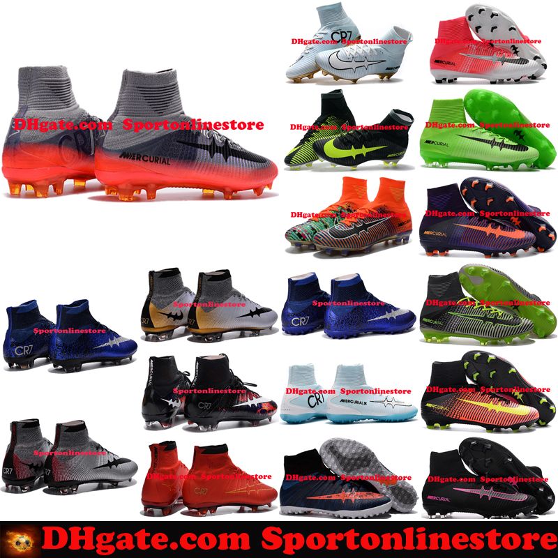 cr7 high top cleats kids