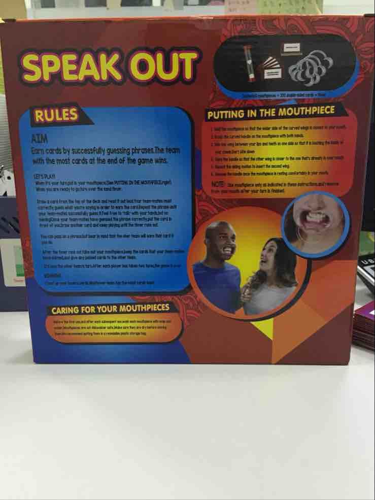 2016 Speak Out Game Ktv Party Game Cards For Party Christmas Gift