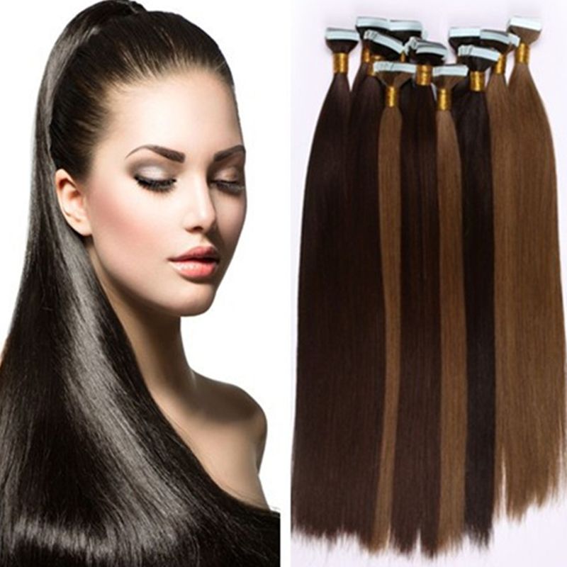 18'' 28'' Any Color, Straight Brazilian Human Hair Double Sided Blue