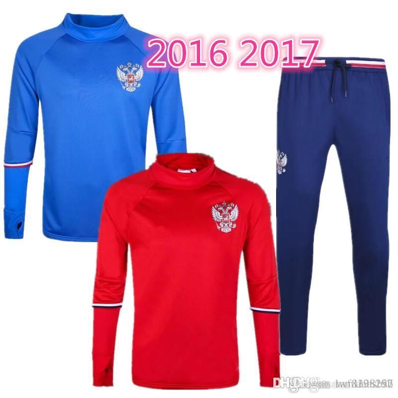 2017 Best Quality 2016 Russia Tracksuit Chandal Football Tracksuit