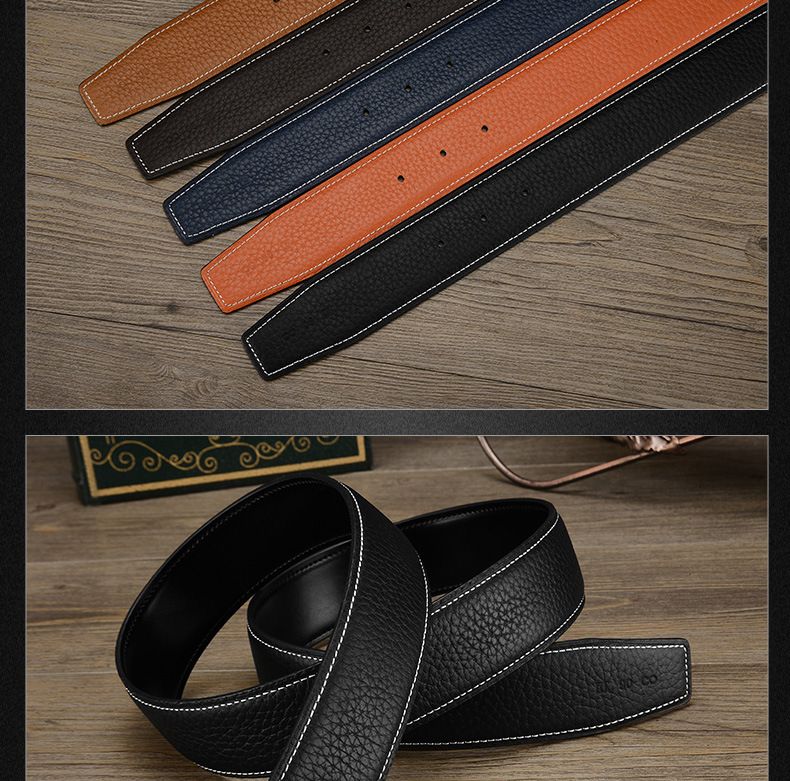 New Men's Belt Size 105125 Cm Gold And Silver Buckle. Belt Selection