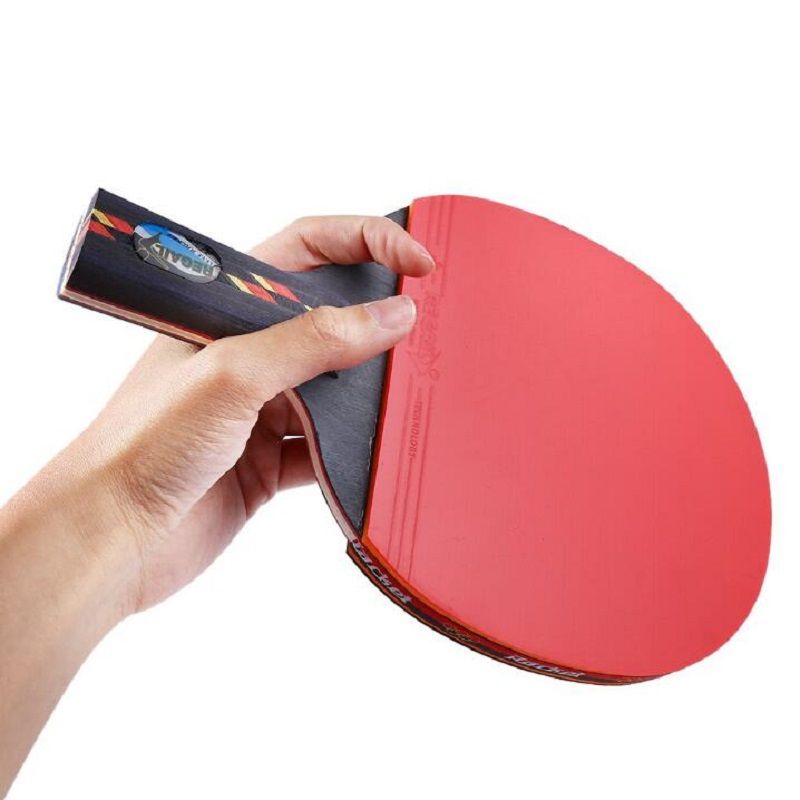 2017 Long Handle Shake Hand Grip Table Tennis Racket Ping Pong Paddle Pimples In Rubber Ping