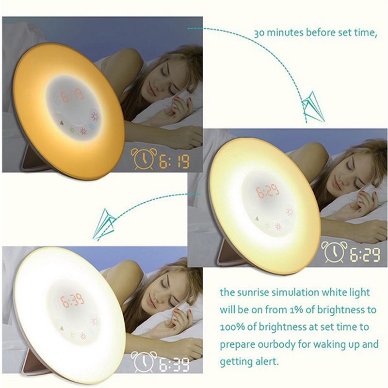 sunrise alarm clock wake up light alarm clock