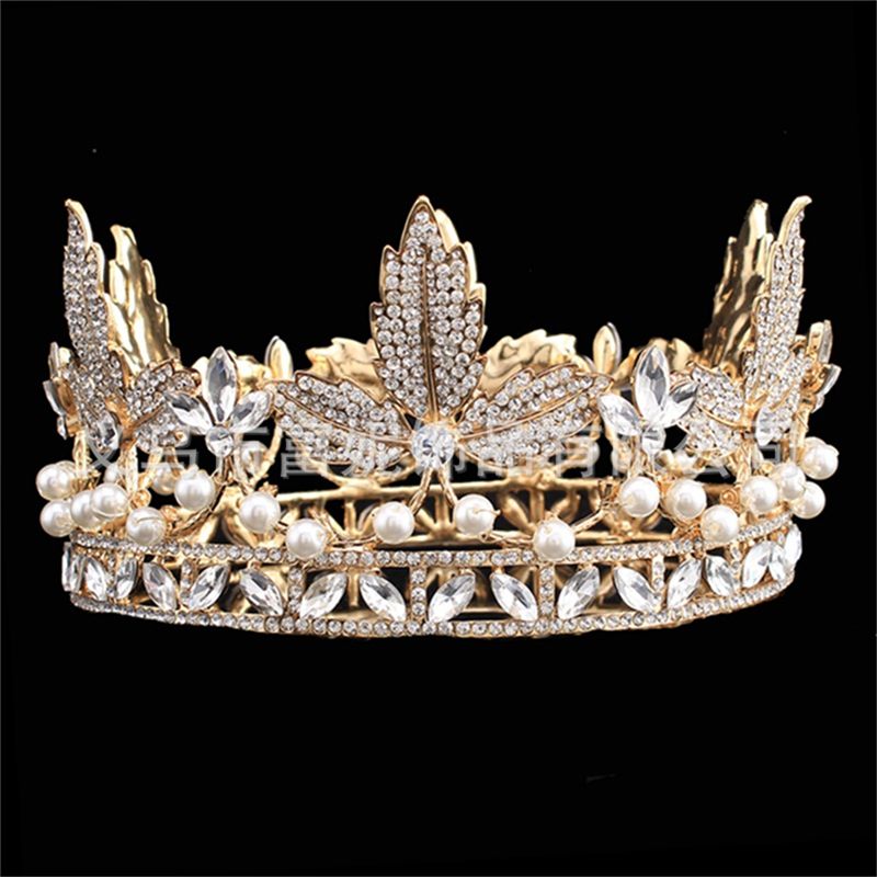 2017 Luxury Tiaras And Crowns Gold Rhinestones Hair Jewelry Beautiful