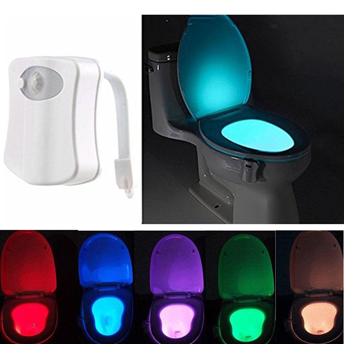 2017 Led Toilet Light Sensor Motion Activated Glow Toilet Bowl Light Up
