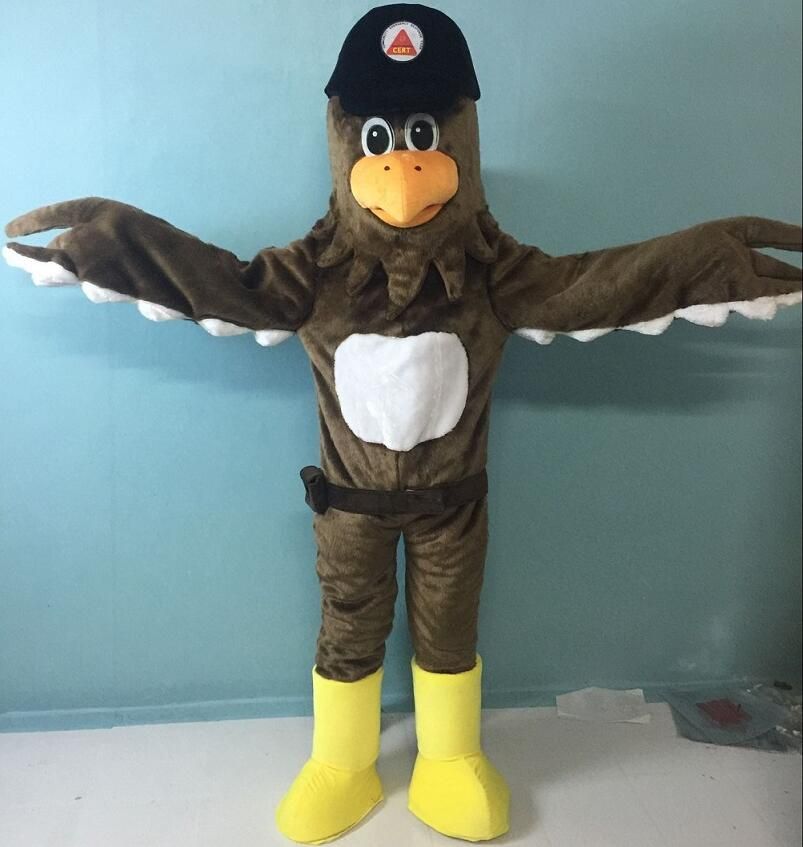 Sx0723 100 Real Picture Eagle Mascot Costume Wtih A Hat For Adult To
