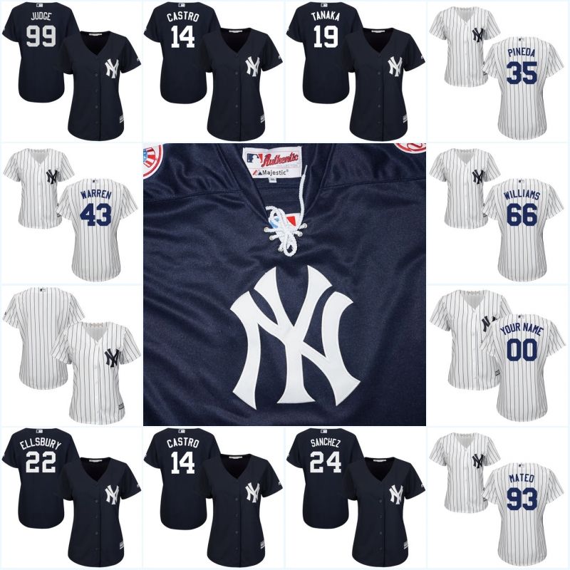 2017 Women 2017 New York Yankees Custom Jersey 79 Francisco Diaz 87 J