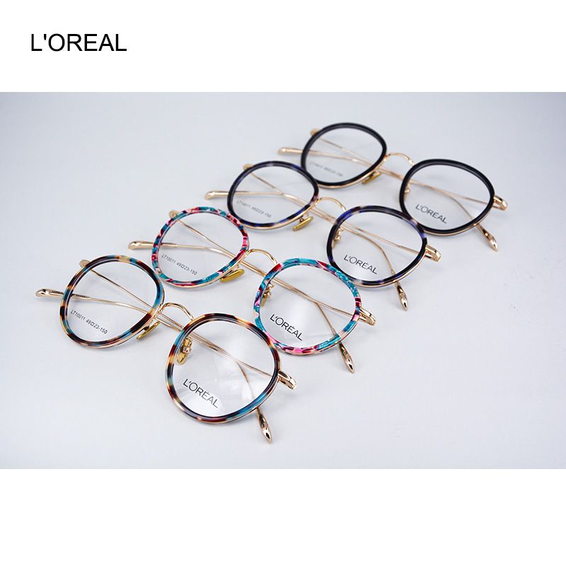 2017 High Quality Eyeglass Frame for Women Plank Metal Multicolor