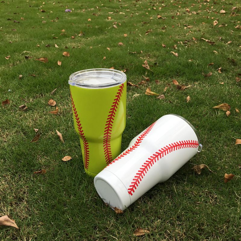 2017 30oz Baseball Wrapped Tumbler Domil Blanks Softball Stainless