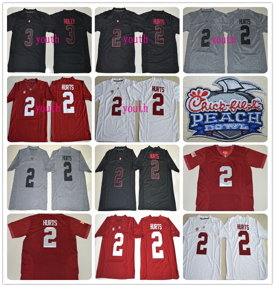 2017 Alabama Crimson Tide Playoff Jerseys Youth/Kids Men Jalen Hurts 2