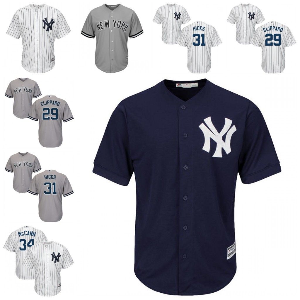 2017 Youth 2017 New York Yankees Custom Baseball Jerseys 29 Tyler