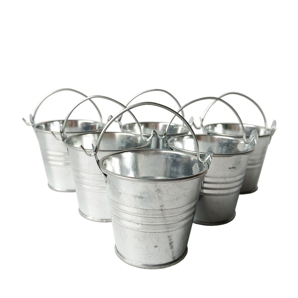 D6*h5cm Cheap Metal Mini Pail Tin Bucket Rustic Succlents Pots