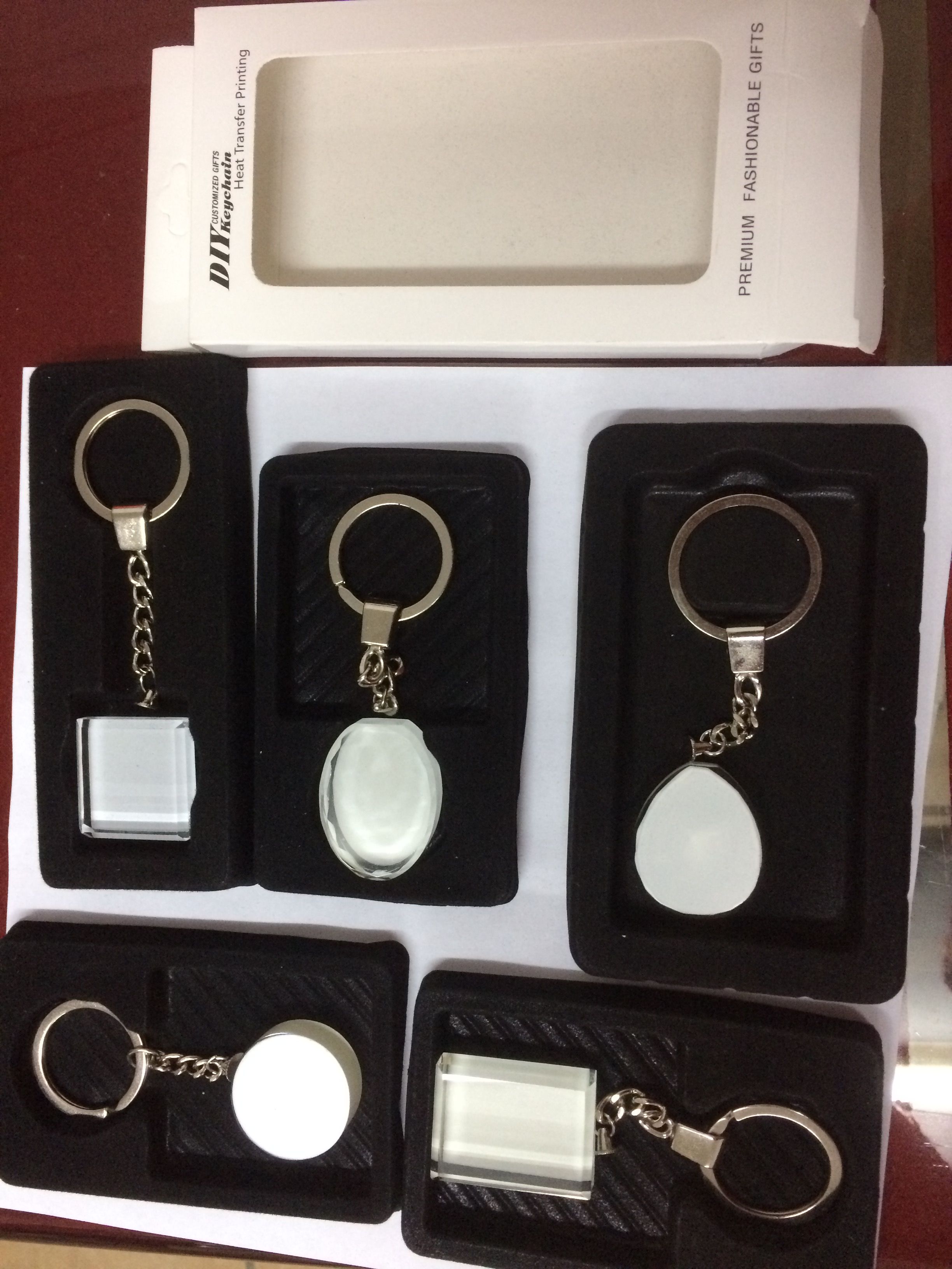 2017 Blank Sublimation Keychains 6 Designs Crystal Keychains From