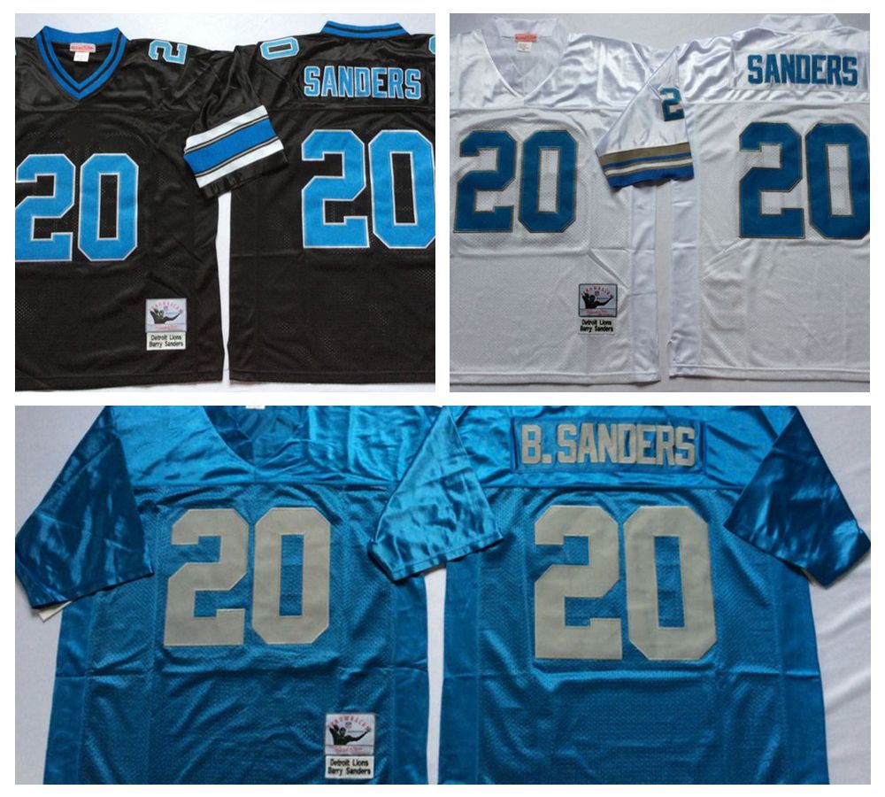 2017 Retired Player Barry Sanders Football Jerseys Vintage 20 Barry