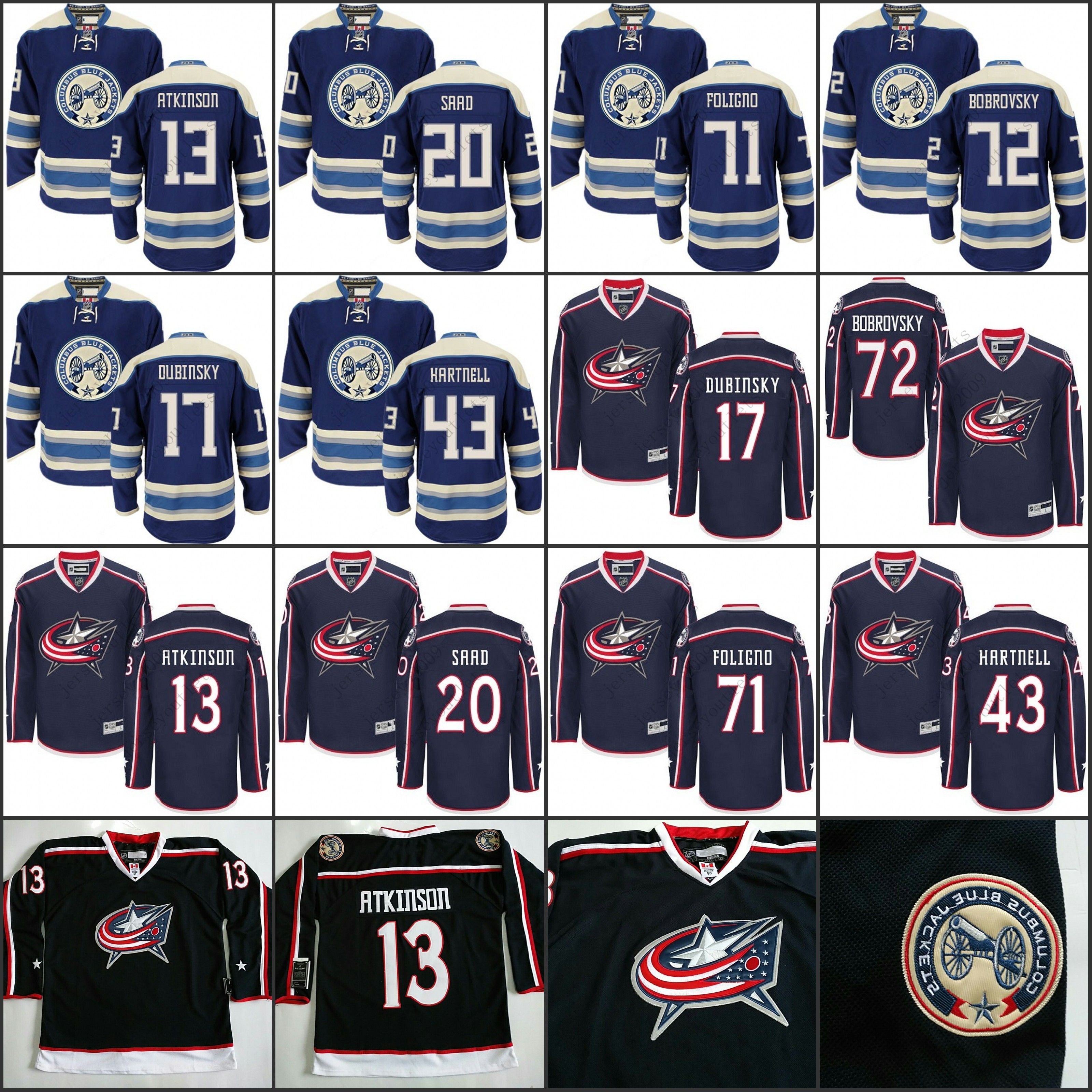 Columbus Blue Jackets Jersey 13 Cam Atkinson 20 Brandon Saad 43 Scott