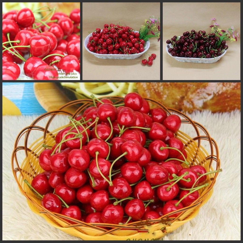 2017 New Arrival Artificial Fruits Simulation Cherry Cherries Fake