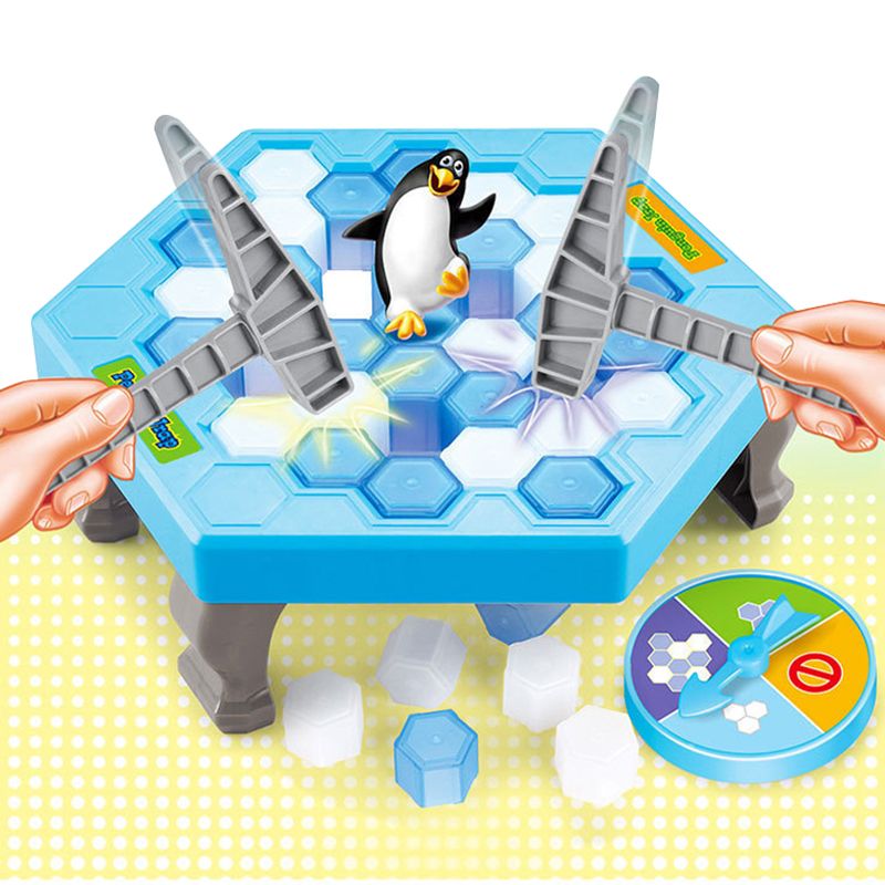 Penguin Trap Game Interactive Toy Ice Breaking Table Plastic Block