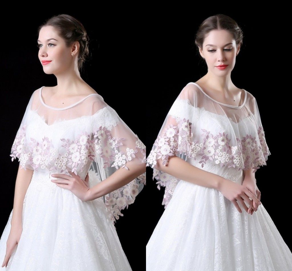 lace tulle wedding wrap