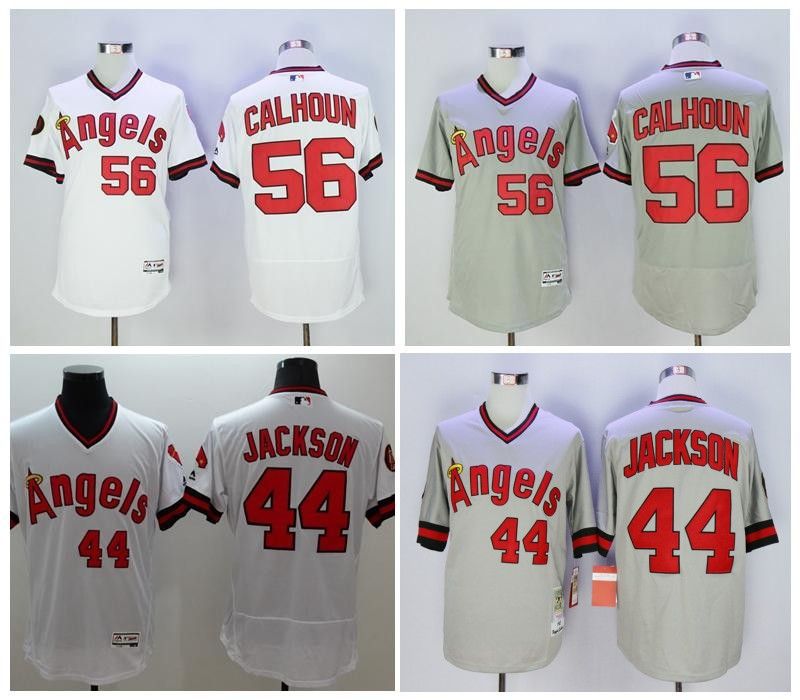 2017 La Los Angeles Angels 44 Reggie Jackson Jersey 1982 Throwback 56