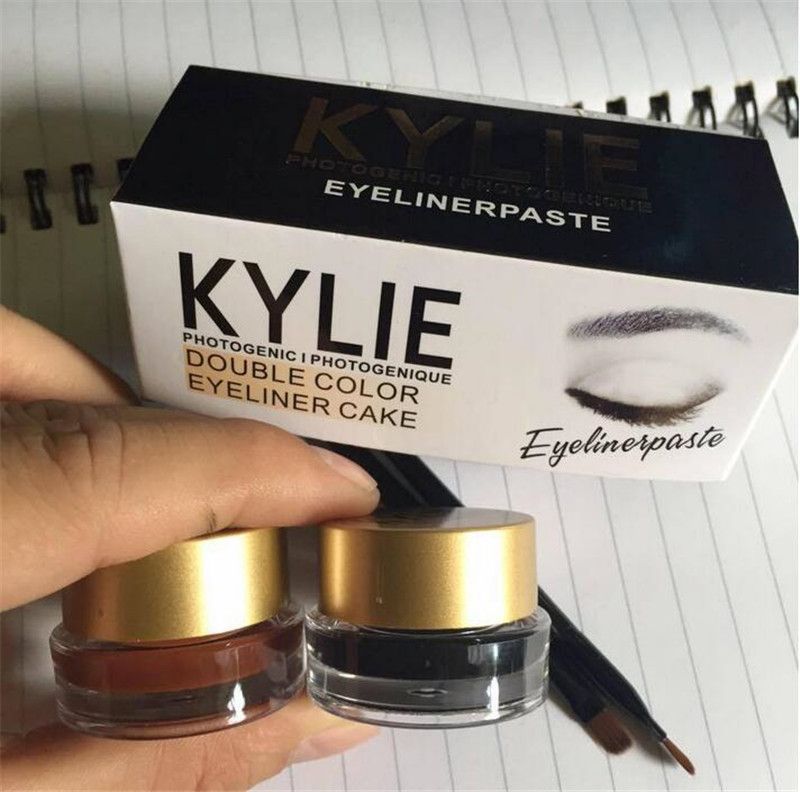 Brand Kylie Eyeliner Cake Double Color Waterproof Makeup Accentuating