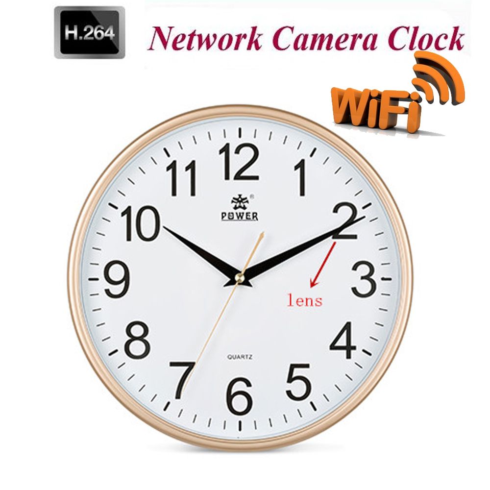 New Wifi 1080p Hd Spy Hidden Wall Clock Camera Motion Detection Nanny