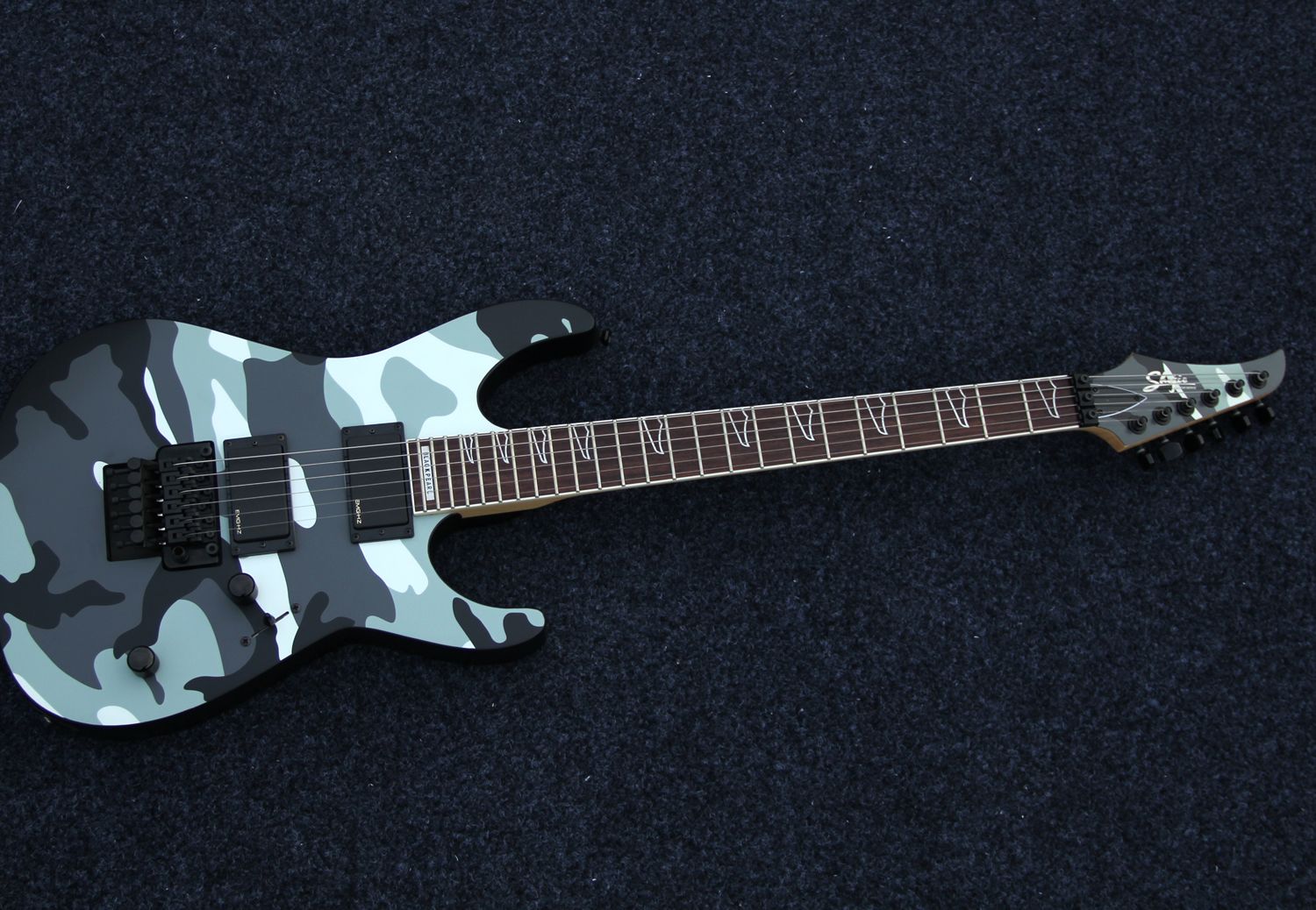Shijie Electric Guitar,Black Pearl 3 Fr Camo Series Meisai Pattern Body
