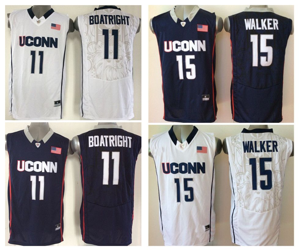 2017 Uconn Huskies Men Jersey 15 Kemba Walker 11 Ryan Boatright Mens