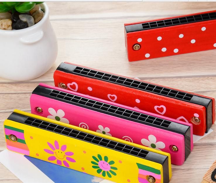 Harmonica Toy Baby Children Wood And Plastic Harmonica Educational Toy