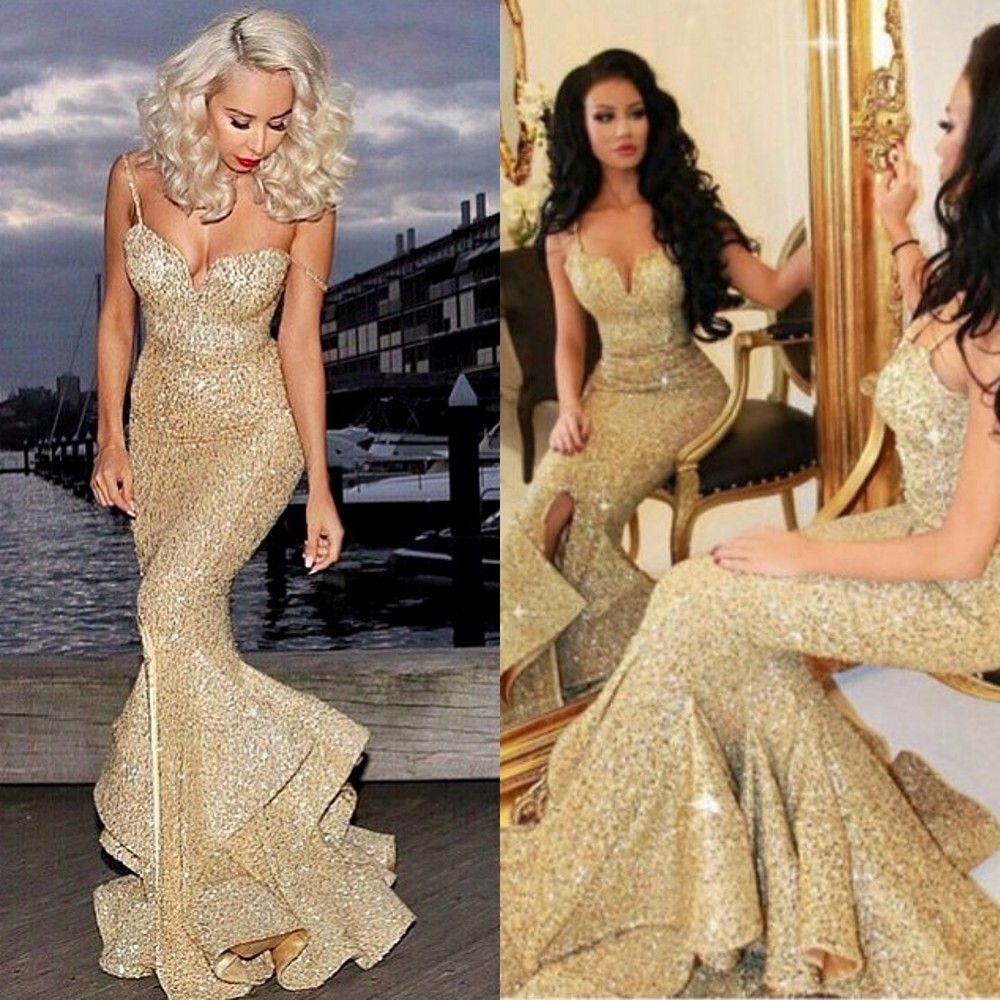 evening gown with tail