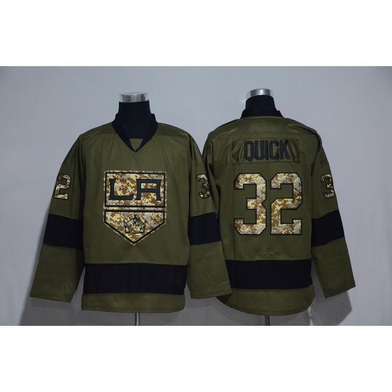 LA Kings 32 Quick Camo Hockey Jerseys Top Selling Hockey Wears Men Camo Jerseys 2017 Kings
