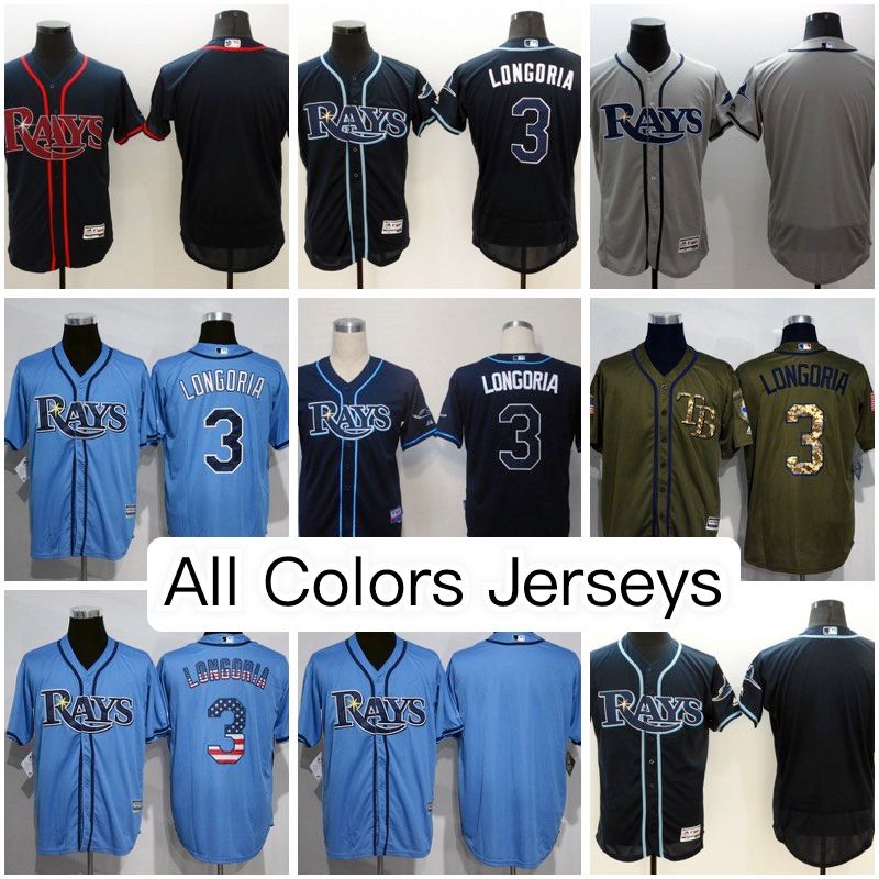 2017 Tampa Bay Rays Evan Longoria Jerseys Flex Base Cool Base Throwback